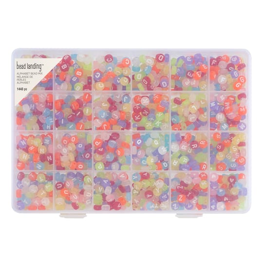 Translucent Alphabet Round Beads, 7mm by Bead Landing™